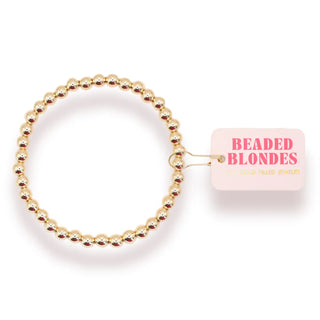 5mm Gold Beaded Bracelet | Beaded Blondes