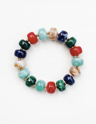 Navy Multi Color Chunky Bracelet