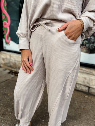 Taupe Waffle Way Jogger