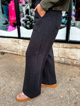 Black Wide Leg Sweatpants | Risen