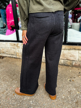 Black Wide Leg Sweatpants | Risen