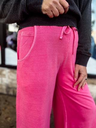 Fuchsia Cloudwash Terry Lounge Pants