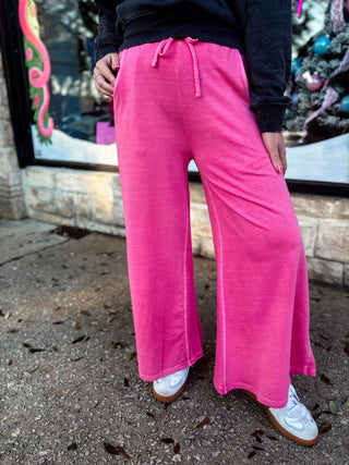 Fuchsia Cloudwash Terry Lounge Pants
