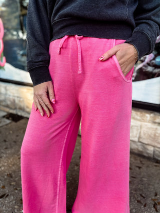 Fuchsia Cloudwash Terry Lounge Pants
