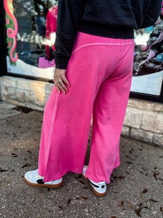 Fuchsia Cloudwash Terry Lounge Pants