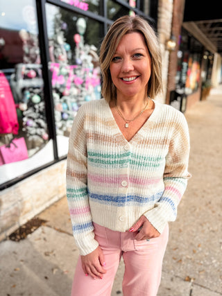 Rainbow Daydream Stripe Cardigan