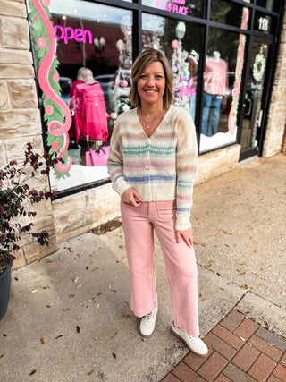 Rainbow Daydream Stripe Cardigan
