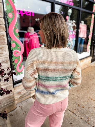 Rainbow Daydream Stripe Cardigan