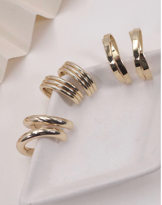 Triple Golden Hoops | Set of 3