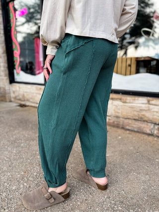Mineral Washed Waffle Cocoon Pants | Multiple Colors
