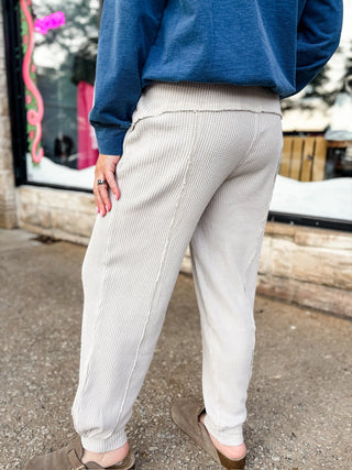 Mineral Washed Waffle Cocoon Pants | Multiple Colors
