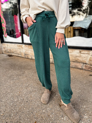 Mineral Washed Waffle Cocoon Pants | Multiple Colors