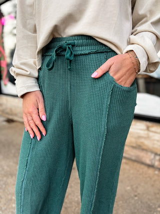Mineral Washed Waffle Cocoon Pants | Multiple Colors