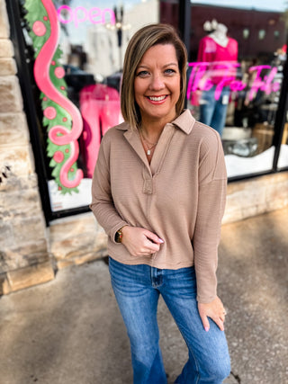 Casual Comfort Collar Top