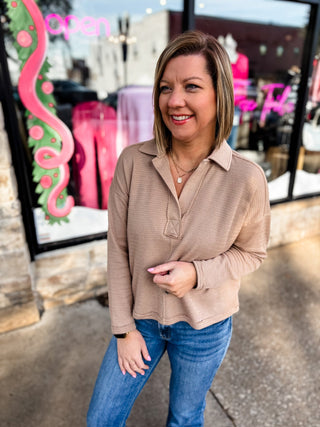 Casual Comfort Collar Top