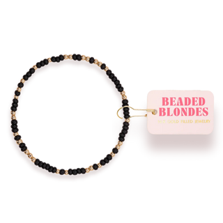 Black Sprinkle Bracelet | Beaded Blondes
