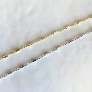 Station Bar Chain Necklace | Sis Kiss