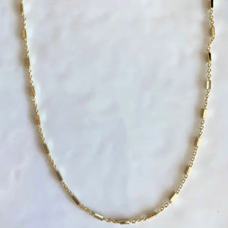 Station Bar Chain Necklace | Sis Kiss