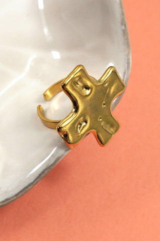 Stainless Steel Cross Ring
