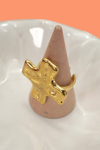 Stainless Steel Cross Ring