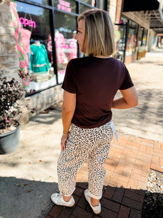 Leopard Cropped Barrel Jeans | Risen