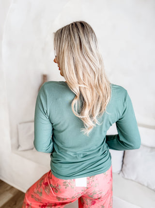 Olive Hold Tight Longe Sleeve Top