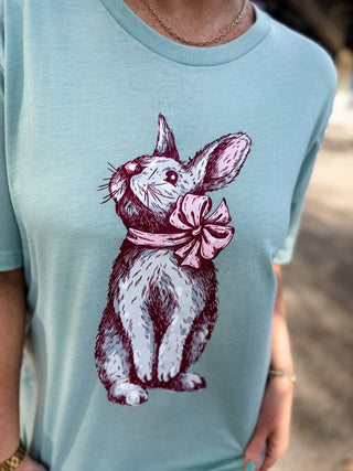 Pink Bow Bunny Tee
