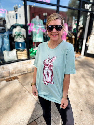 Pink Bow Bunny Tee