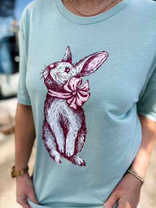 Pink Bow Bunny Tee