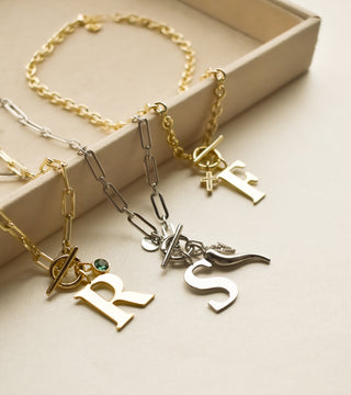 Gold All American Initial | Sis Kiss