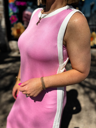 Pink Easy Elegance Midi Dress