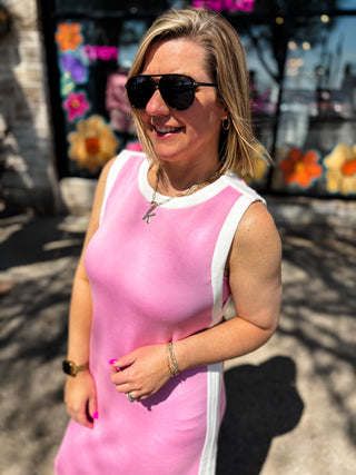 Pink Easy Elegance Midi Dress