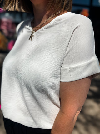 Breezy White Airflow Top