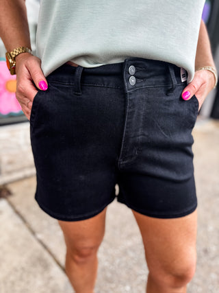 Black Trouser Shorts | Judy Blue