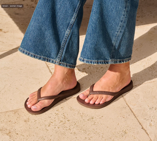 Chocolate Brown - Archies Arch Support Flip Flops
