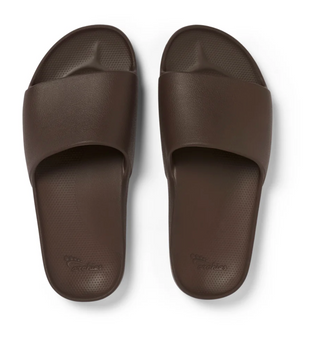 Chocolate Brown - Archies Arch Support Slides