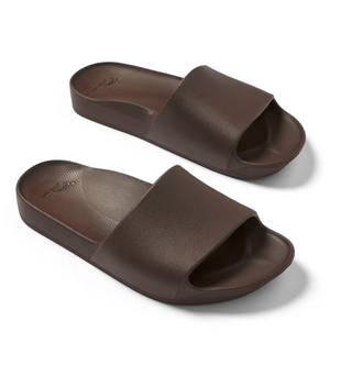 Chocolate Brown - Archies Arch Support Slides