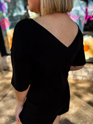 Black Flip It & Go Romper
