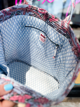 Heirloom Floral Quilted Shoulder Bag