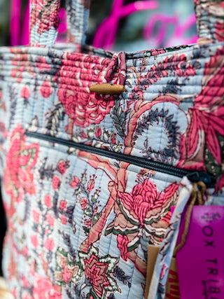 Heirloom Floral Quilted Shoulder Bag