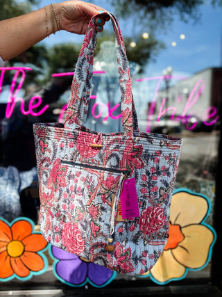 Heirloom Floral Quilted Shoulder Bag