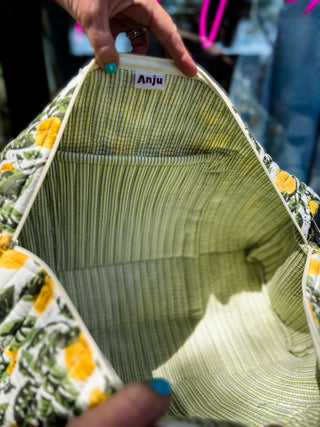 Lemon Grove Block Printed Duffle Bag