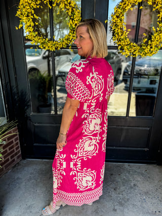 Pink Paloma Midi Dress