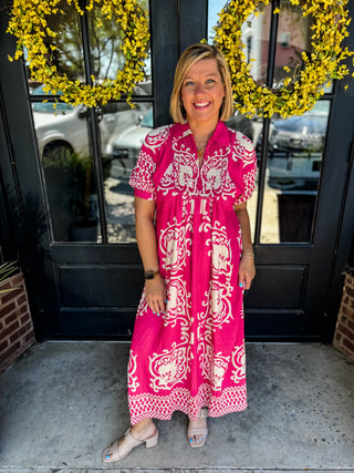 Pink Paloma Midi Dress