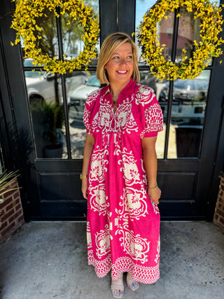 Pink Paloma Midi Dress