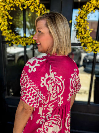 Pink Paloma Midi Dress