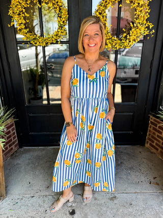 La Dolce Vita Stripe Midi Dress