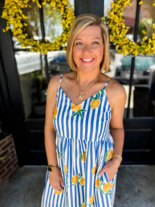 La Dolce Vita Stripe Midi Dress