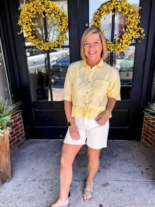 White Relaxed Mid Length Shorts | Risen