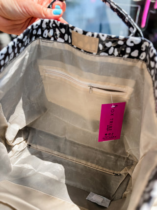 Black Leopard Tote Bag